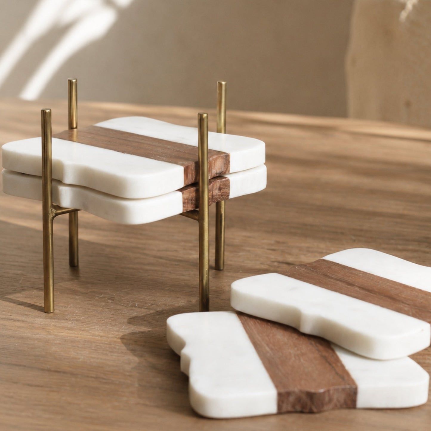 Sottobicchieri in acero - Set da 4