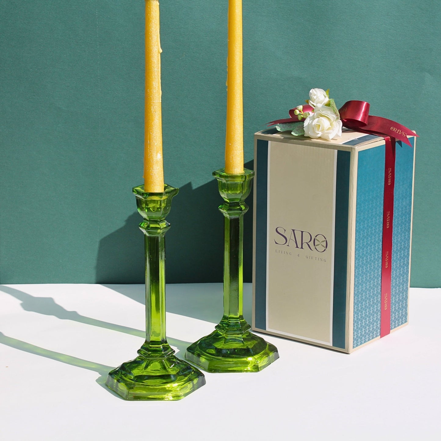 Ziya Portacandele con Candele (set da 2)
