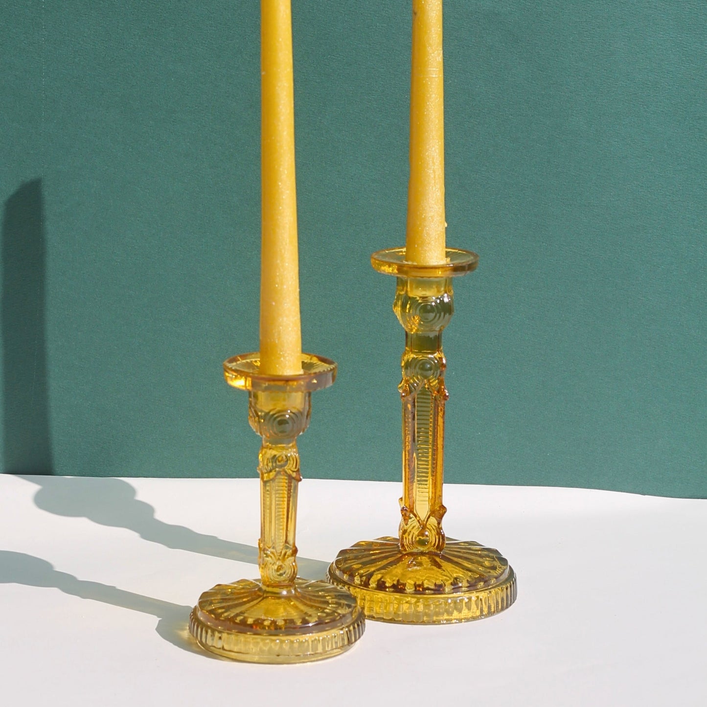 Cassia Portacandele conico con candele (set da 2)