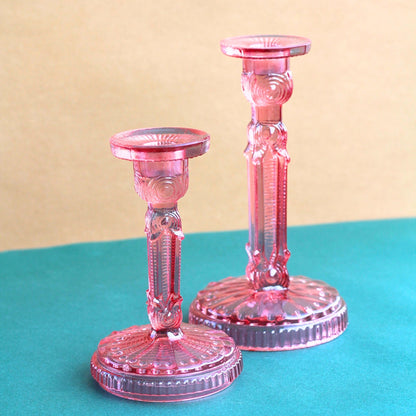 Cassia Portacandele conico con candele (set da 2)