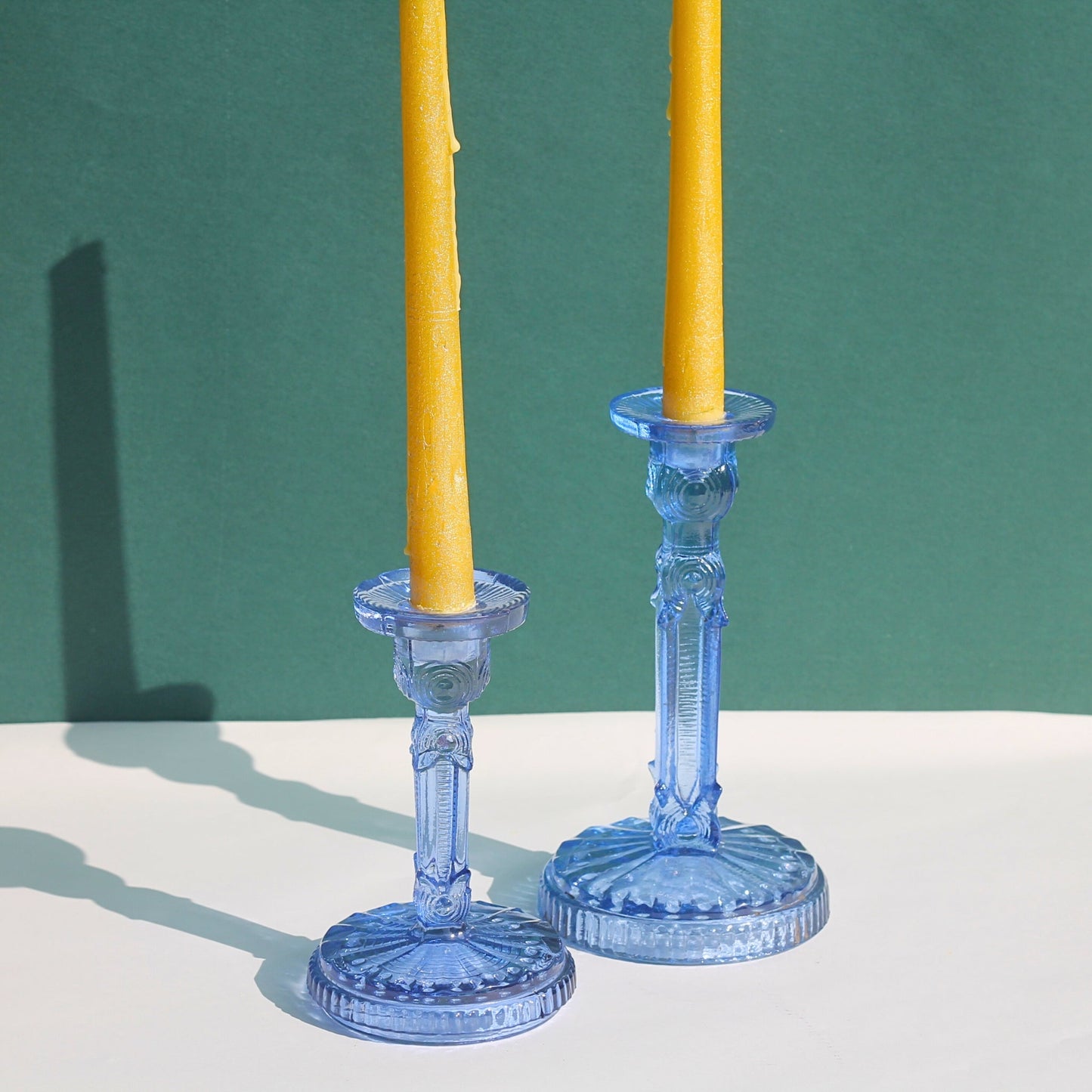 Cassia Portacandele conico con candele (set da 2)
